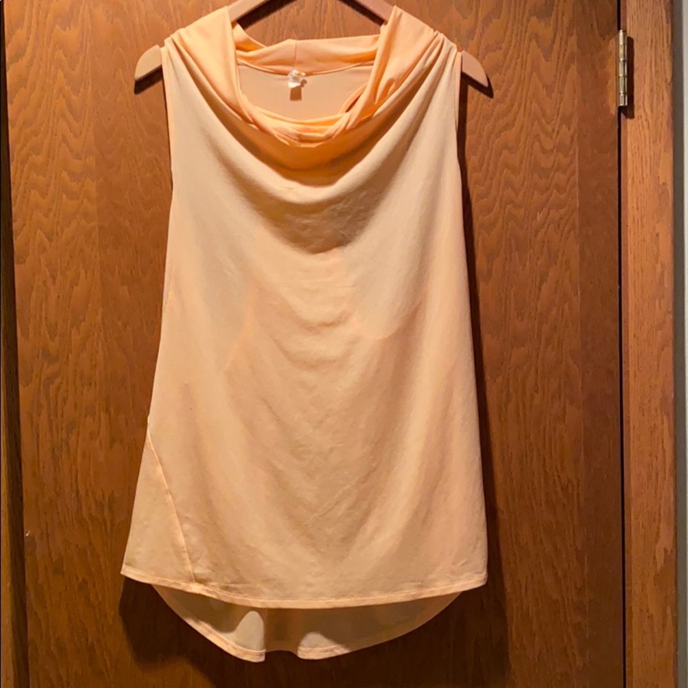 Lucy Peach Cowl Neck Sleeveless Tank